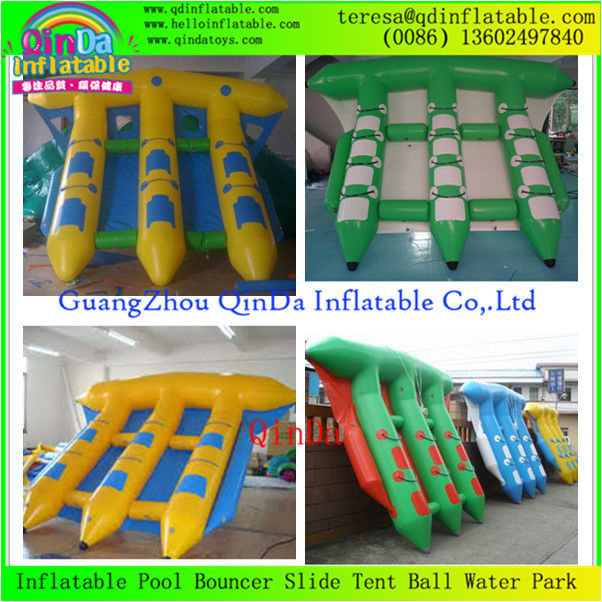 Hot Selling Water Sport Water Games Double Tubes Inflatable Fly Fish Boat / Water Flyfish
